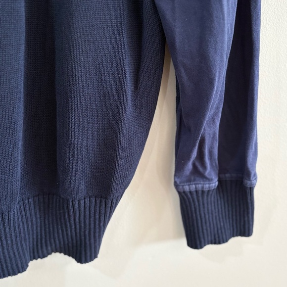 Dolce & Gabbana Navy V-Neck Long Sleeve Sweater Men’s Size 50 DG Crest - Picture 4 of 11